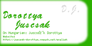 dorottya juscsak business card